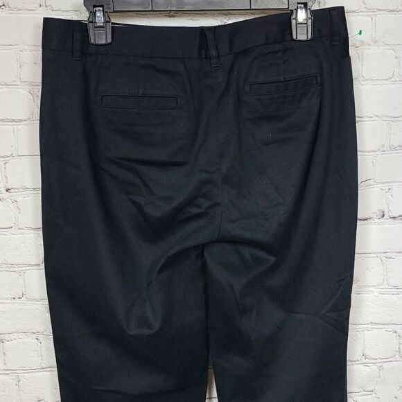 Brooks Brothers Natalie Fit Black Skinny Cropped Woman's Ankle Pant Printed Cuff - Picture 8 of 11